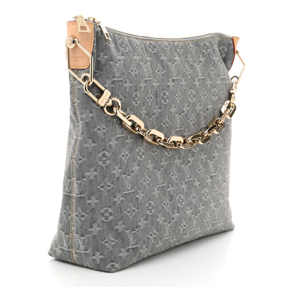 【上質♪】Louis Vuitton Coussin Hobo MM モノグラムデニム LOUIS VUITTON Monogram Denim Coussin Hobo MM Washed Gray