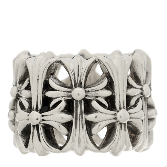 CHROME HEARTS Sterling Silver Cemetery Cross Ring 54 7