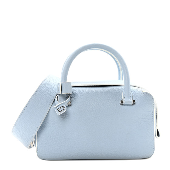 DELVAUX Taurillon Soft Mini Cool Box Satchel Pacific 1655776
