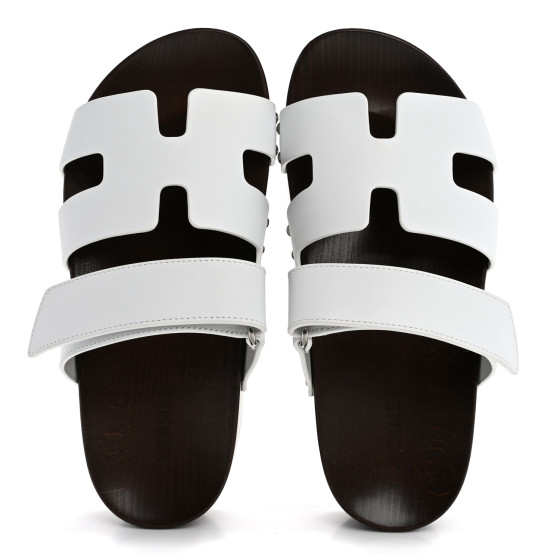 HERMES Calfskin Womens Kos Clog 35 White 1654174 | FASHIONPHILE