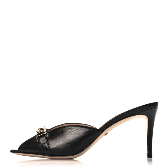 GUCCI ブラック ポインテッドトゥ ミュール Gucci 100mm Slingback Pumps | Black | FARFETCH