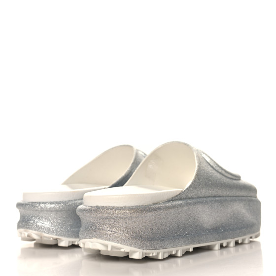 GUCCI Glitter Rubber Womens Interlocking G Platform 42mm