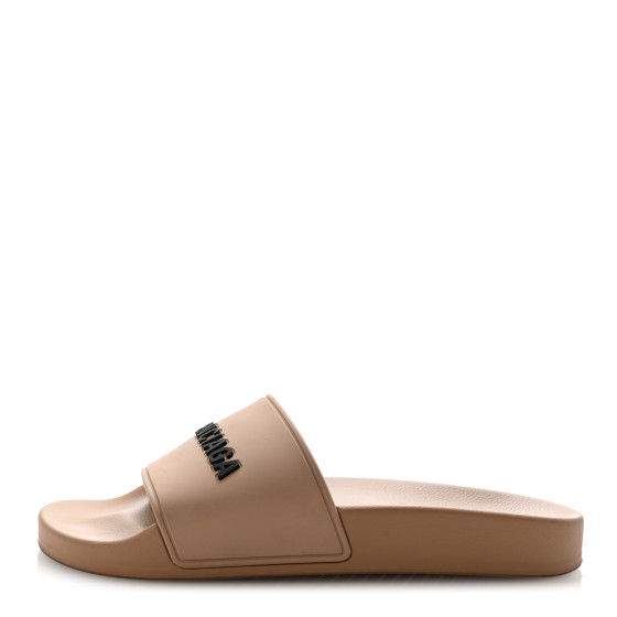 【関税&送料込】Balenciaga Rubber Slide Sandals For The Pool BALENCIAGA Women's Piscine Logo Rubber Pool Slide Sandals