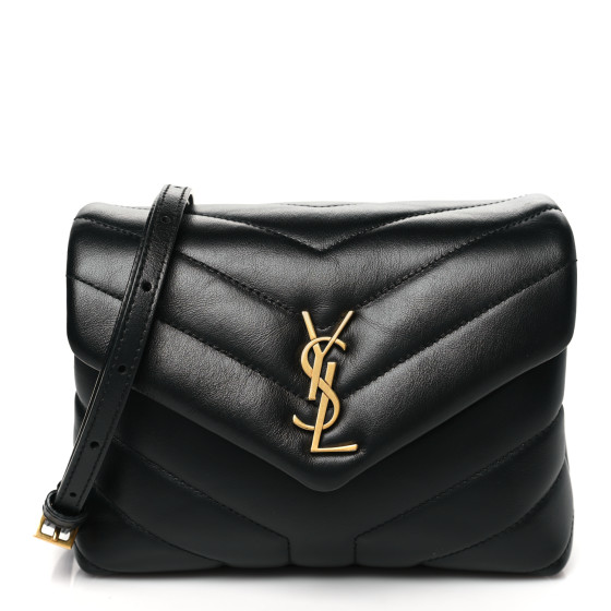 SAINT LAURENT Calfskin Y Quilted Monogram Toy Loulou