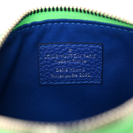 LOUIS VUITTON Taurillon Illusion Keepall XS Bleu Vert