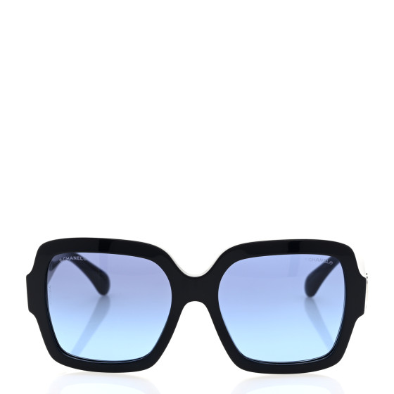 CHANEL Acetate Square Heart Sunglasses 5479-A Blue