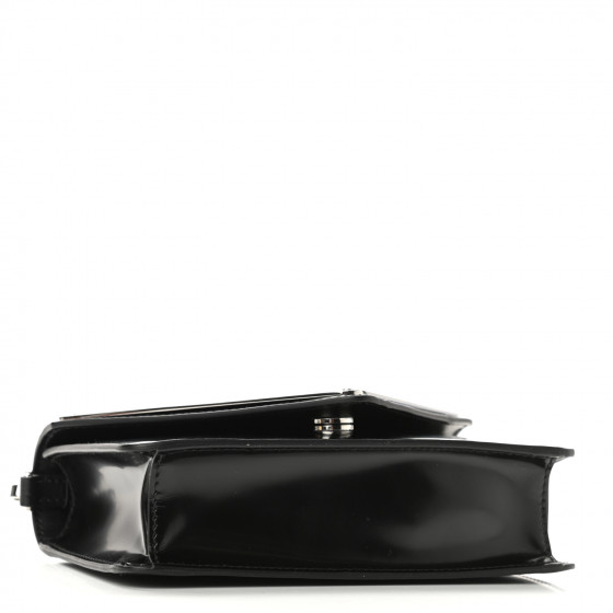 PRADA Spazzolato Triangle Logo Plate Flap Chain Crossbody