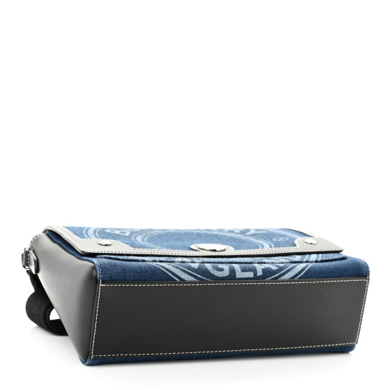 BURBERRY Denim Medium Print Note Crossbody Bag Blue 1245541