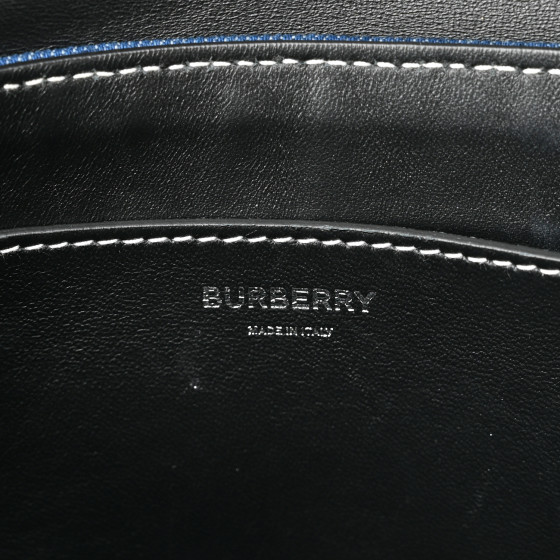 BURBERRY Denim Medium Print Note Crossbody Bag Blue 1245541