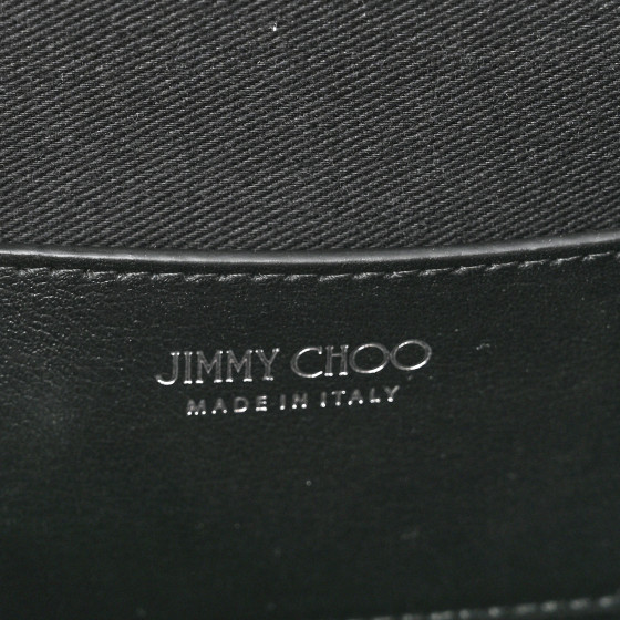 JIMMY CHOO Smooth Calfskin Sidney Flap Chain Bag Black