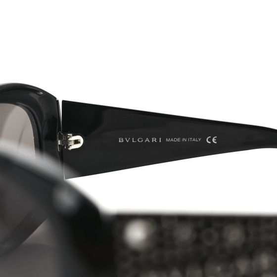 BVLGARI ストーン装飾 サングラス 8018-B ✨レア✨ BVLGARI サングラス スモークグラデーション ゼブラ柄