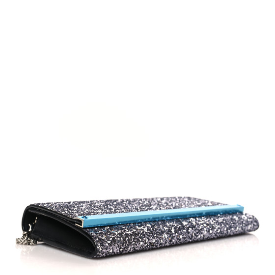 JIMMY CHOO ショルダーウォレット グリッター ネイビー JIMMY CHOO Glitter Milla Wallet on Chain Navy Mix 1293960