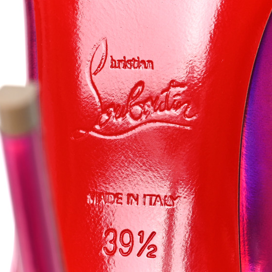 未使用　Christian Louboutin メタリックピンク Christian Louboutin Rosalie 100mm Metallic Sandals | Pink