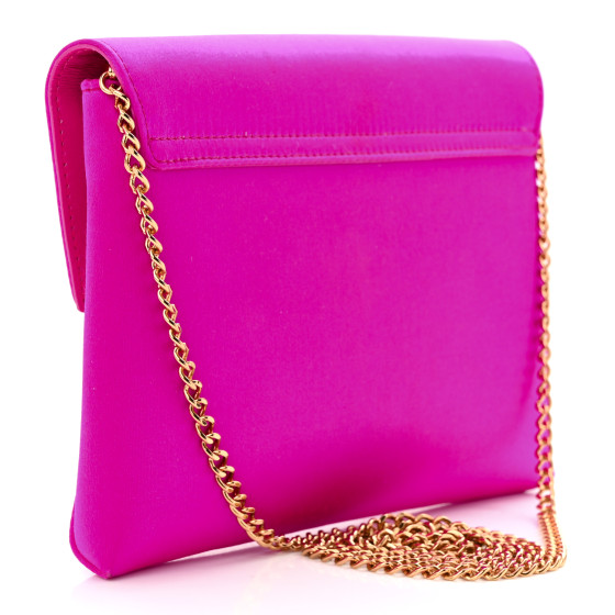 クラッチバッグ VERSACE Versace Clutches Women Satin Pink/Soft Pink Versace Gianni Ribbon Crystal Clutch Bag | Pink | FARFETCH