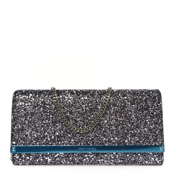 JIMMY CHOO ショルダーウォレット グリッター ネイビー JIMMY CHOO Glitter Milla Wallet on Chain Navy Mix 1293960