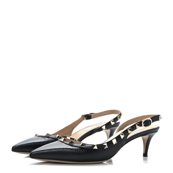 パンプス VALENTINO ROCKSTUD CALFSKIN SLINGBACK Valentino Garavani Rockstud Bow 100mm Patent Slingback Pumps