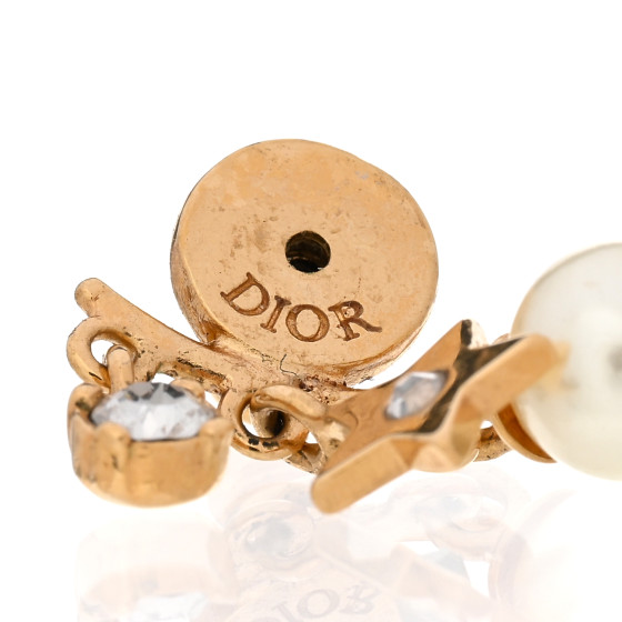 【DIOR】Dior evolution Earrings クリスタル Dio(r)evolution Earrings Gold-Finish Metal, White Resin