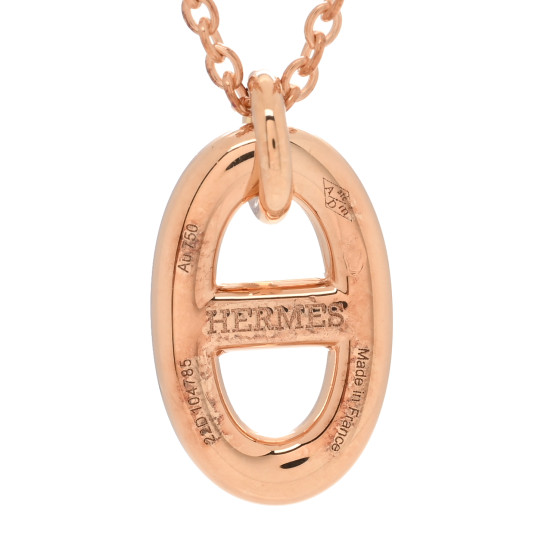 HERMES 18K Rose Gold PM Farandole Pendant Necklace 1318763