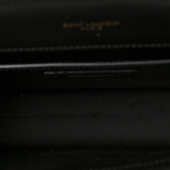 SAINT LAURENT Nappa Patent Calfskin Two-Toned Small Monogram