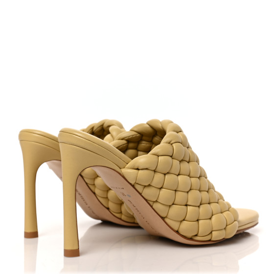 Bottega Veneta Padded Leather Sandals in Tapioca | FWRD
