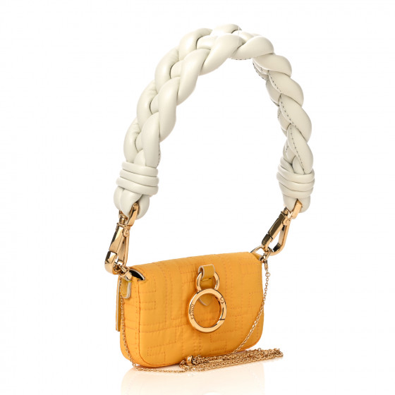 FENDI Nylon FF Embroidered Nano Baguette Maxi Handle Charm