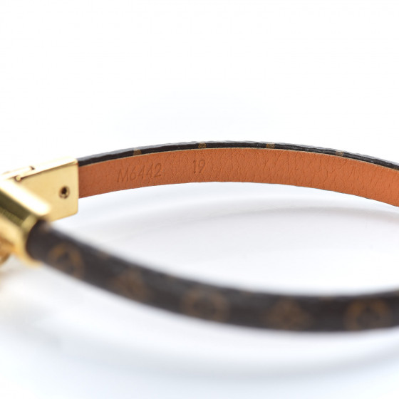 ☆LOUIS VUITTON☆TRIBUTE BRACELET BROWN LOUIS VUITTON Tribute Charm Monogram Canvas Bracelet Brown