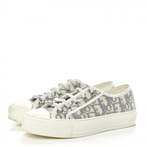 CHRISTIAN DIOR Canvas Oblique Walk'N'Dior Low Top Sneakers
