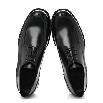 HERMES Calfskin Mens Oxford 43.5 Black