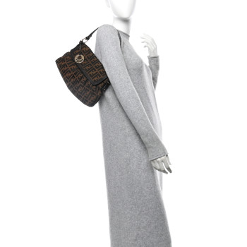 FENDI Zucca Small Chef Shoulder Bag Tobacco