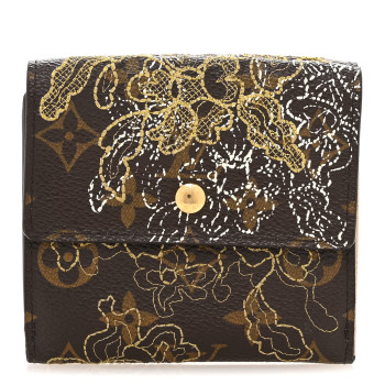 LOUIS VUITTON Monogram Dentelle Elise Wallet Gold