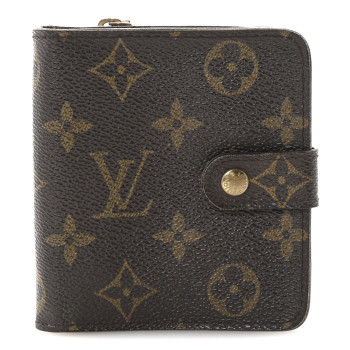 LOUIS VUITTON Monogram Compact Zippe Zipped Wallet