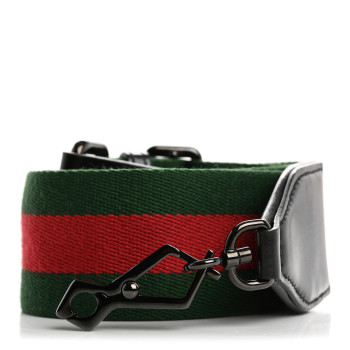 GUCCI Canvas Web Shoulder Strap Green Red