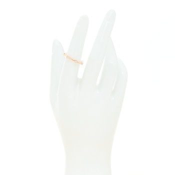 DAVID YURMAN 18K Rose Gold Diamond Paveflex 2mm Stackable Band Ring 52 6
