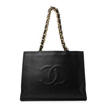 CHANEL Lambskin CC Tote Black
