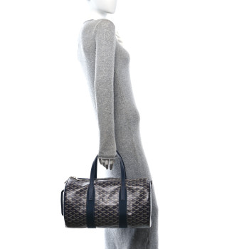 GOYARD Goyardine Barrel 40 Sports Bag Navy