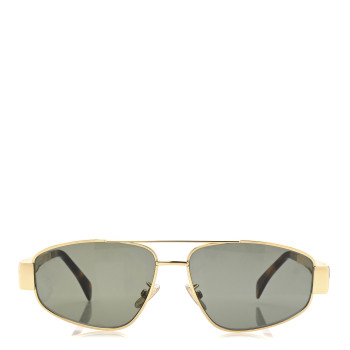 CELINE Metal Triomphe 03 Sunglasses CL40281U Gold Green