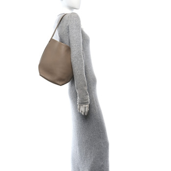 THE ROW Grained Calfskin Medium N/S Park Tote Dark Taupe