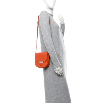 CELINE Grained Calfskin Small Trotteur Orange