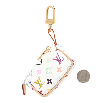 LOUIS VUITTON LV x TM Monogram Multicolor Micro Pochette White