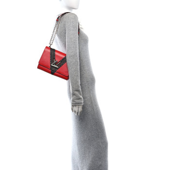 LOUIS VUITTON Epi Monogram Twist Shoulder Bag MM Coquelicot