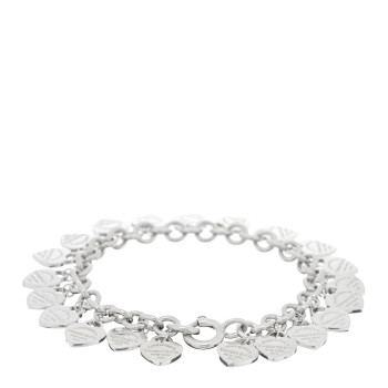 TIFFANY Sterling Silver Mini Return to Tiffany Multi Heart Tag Charm Bracelet