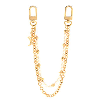 LOUIS VUITTON Metal Pearl River Bag Charm Gold