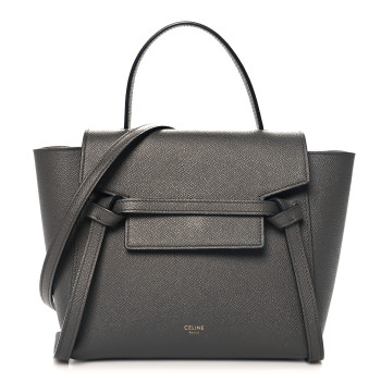 CELINE Grained Calfskin Nano Belt Bag Grey