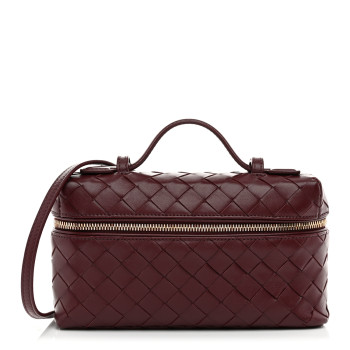 BOTTEGA VENETA Nappa Intrecciato Bang Bang Vanity Case Barolo