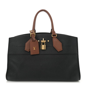LOUIS VUITTON Calfskin City Steamer EW Black Gold