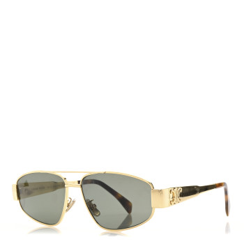 CELINE Metal Triomphe 03 Sunglasses CL40281U Gold Green