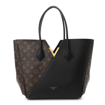 LOUIS VUITTON Calfskin Monogram Kimono Tote  Black