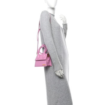 JACQUEMUS Smooth Calfskin Le Chiquito Noeud Light Pink