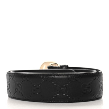 GUCCI Guccissima Interlocking G 37mm Belt 75 30 Black