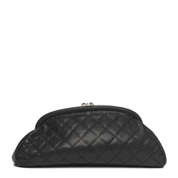 CHANEL Caviar Quilted Timeless Clutch Black